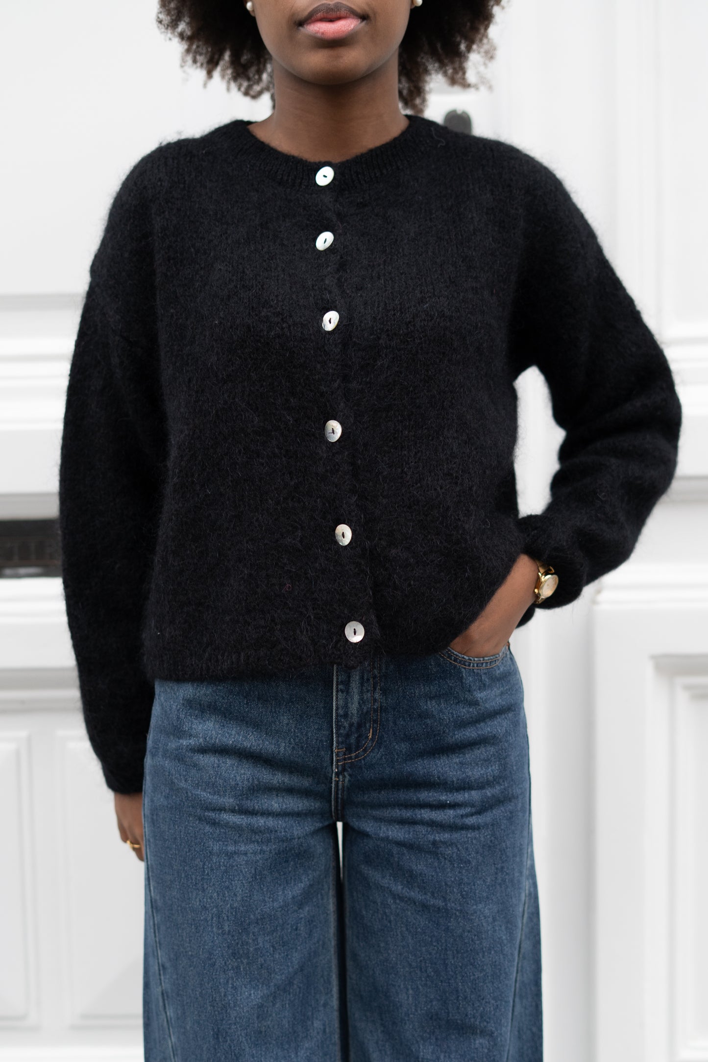 Fleur knit cardigan zwart