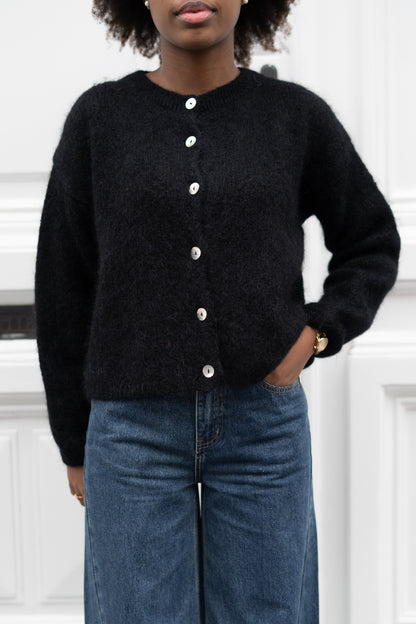 Fleur knit cardigan zwart