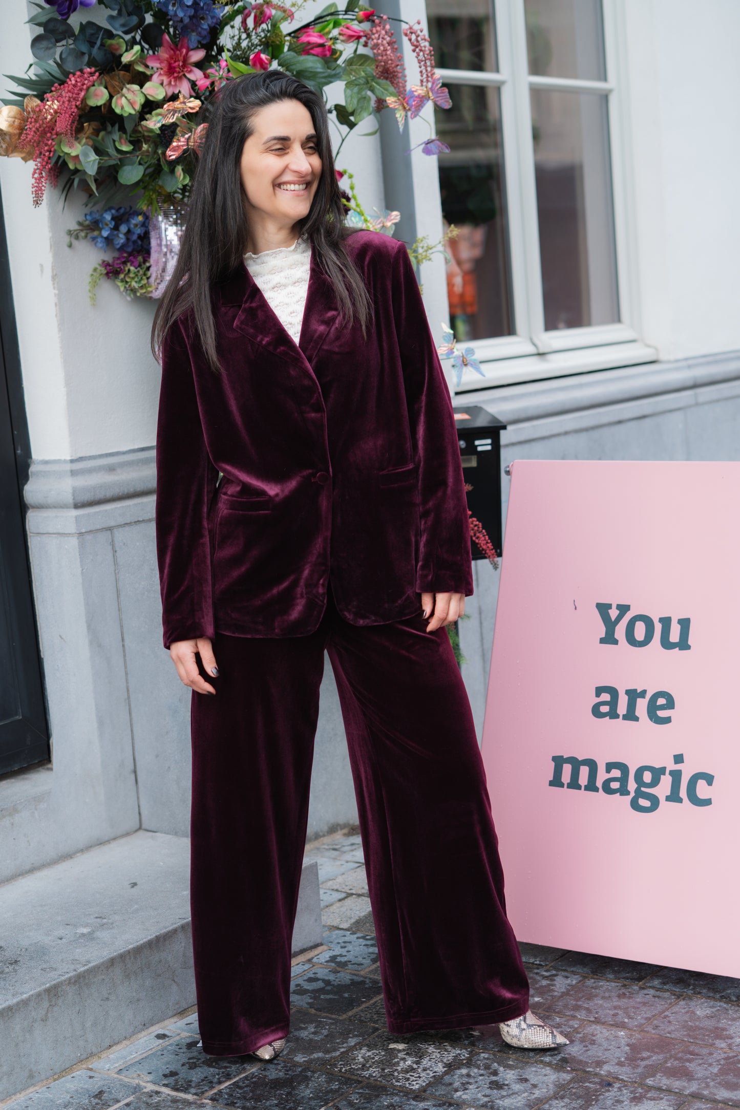 Faustin blazer burgundy