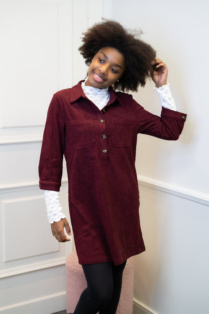 Ophélie jurk bordeaux