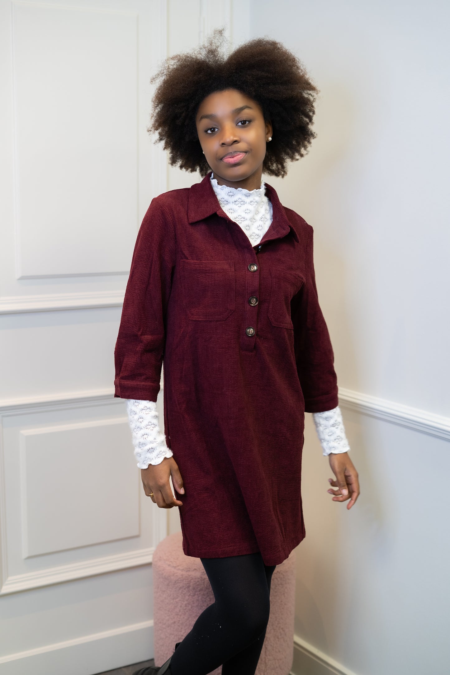 Ophélie jurk bordeaux