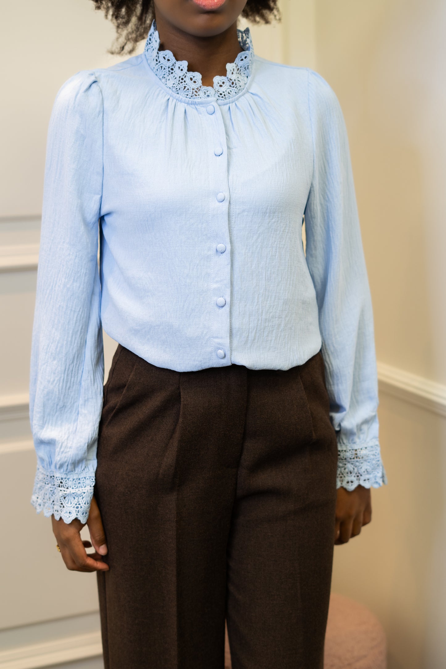 Solène blouse blauw