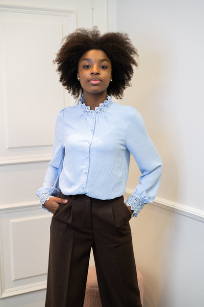 Solène blouse blauw
