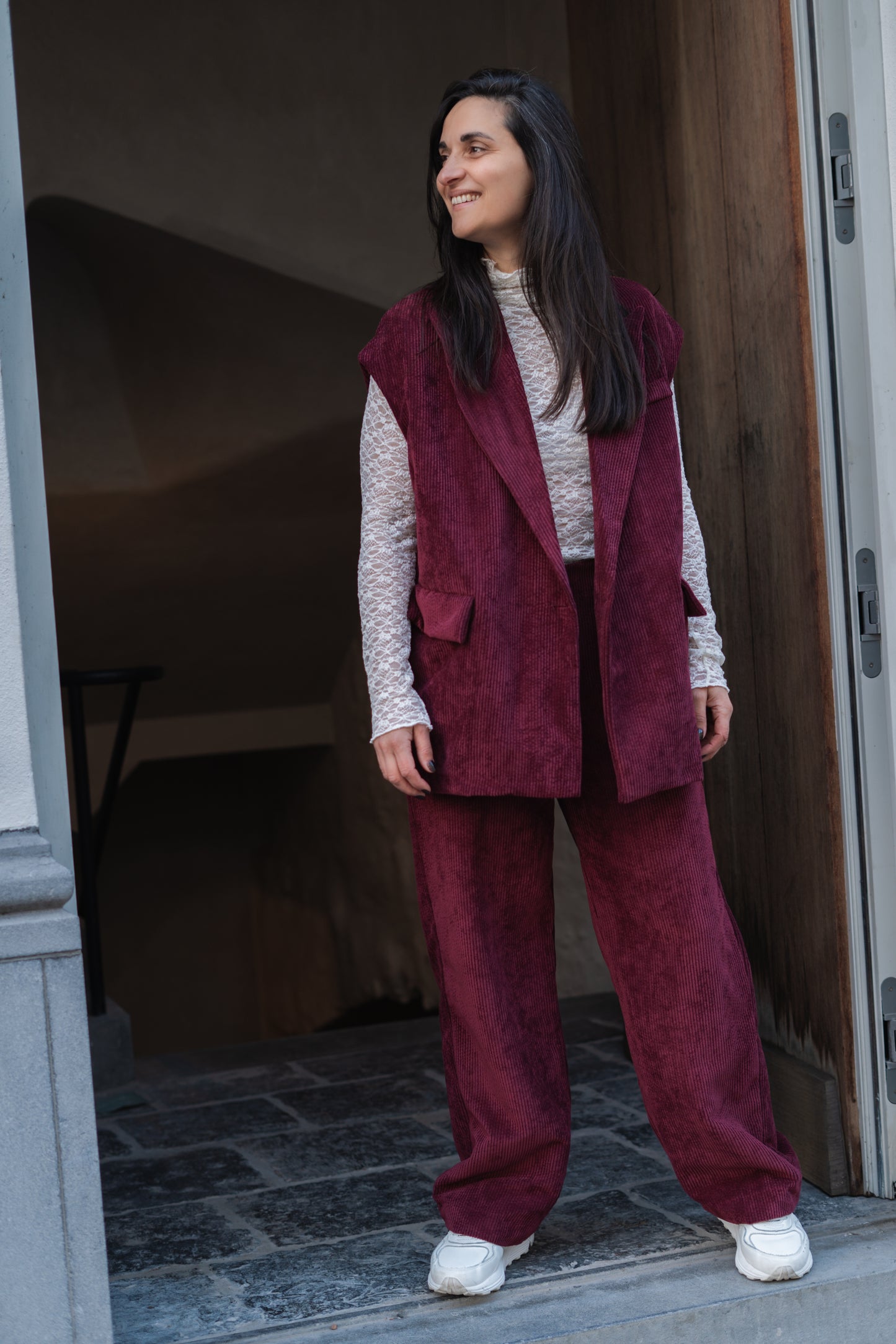 Jade broek burgundy