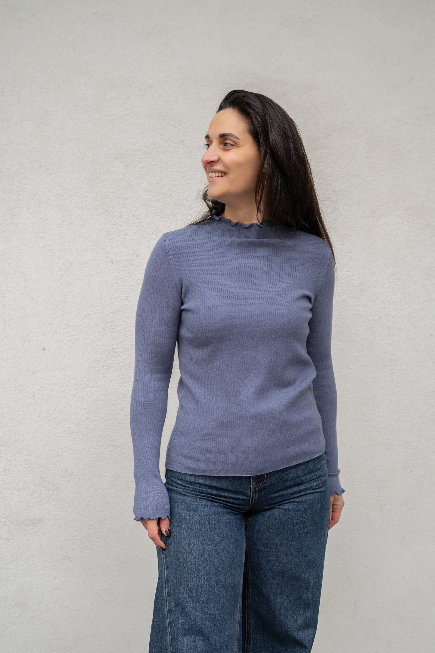 Manon souspull blauw