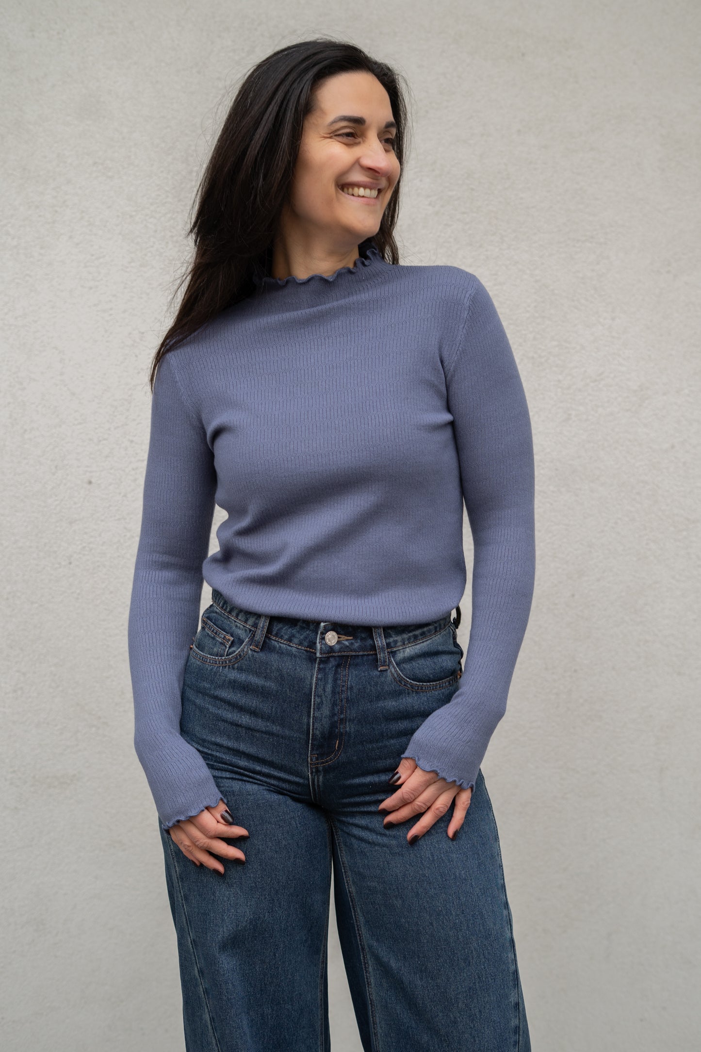 Manon souspull blauw