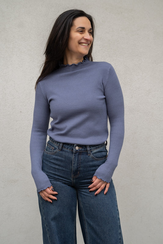 Manon souspull blauw