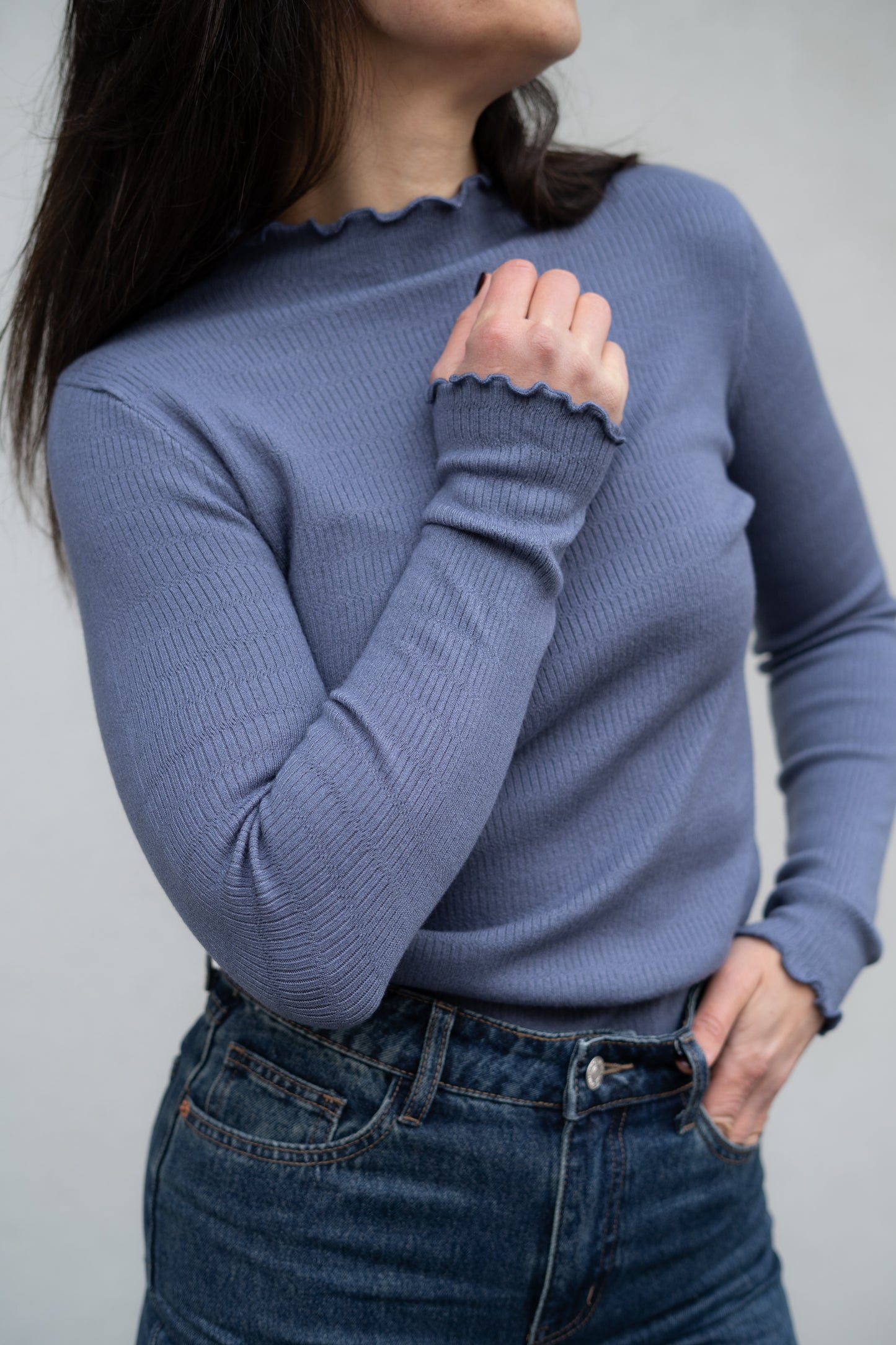 Manon souspull blauw